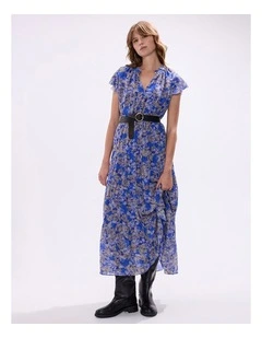 Be-Leaf It Or Not Dress in Blue Multi