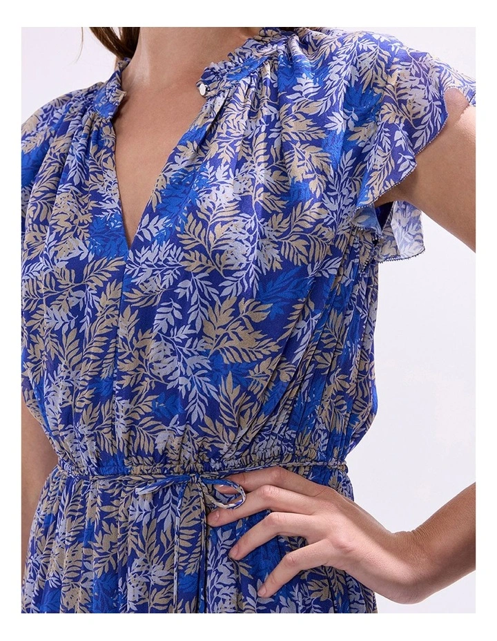 Be-Leaf It Or Not Dress in Blue Multi image 2