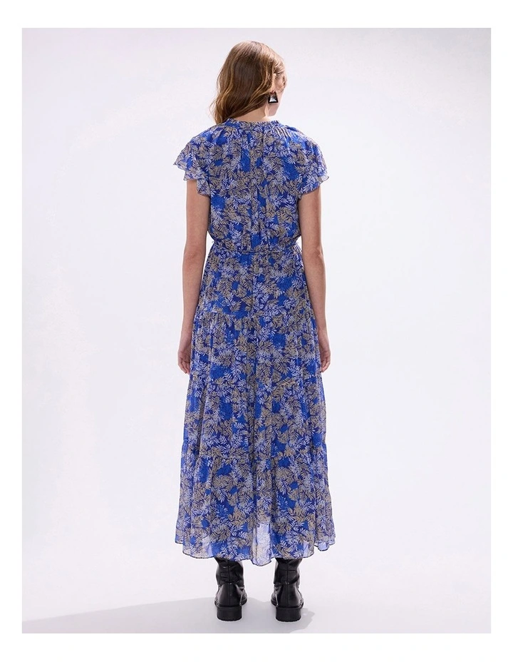 Be-Leaf It Or Not Dress in Blue Multi image 4