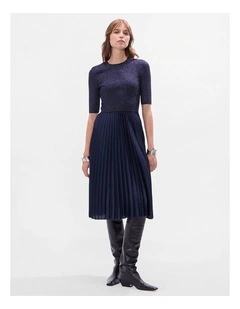 Solstice Midi Dress in Midnight