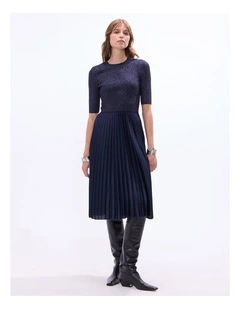 Solstice Midi Dress in Midnight