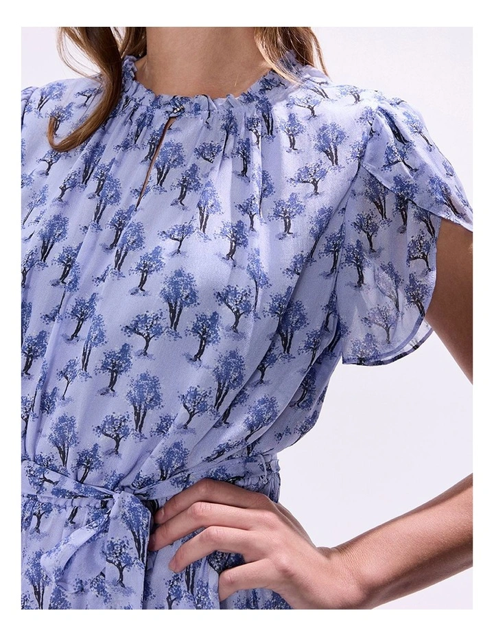Take On Tree Mini Dress in Pearl Blue image 2