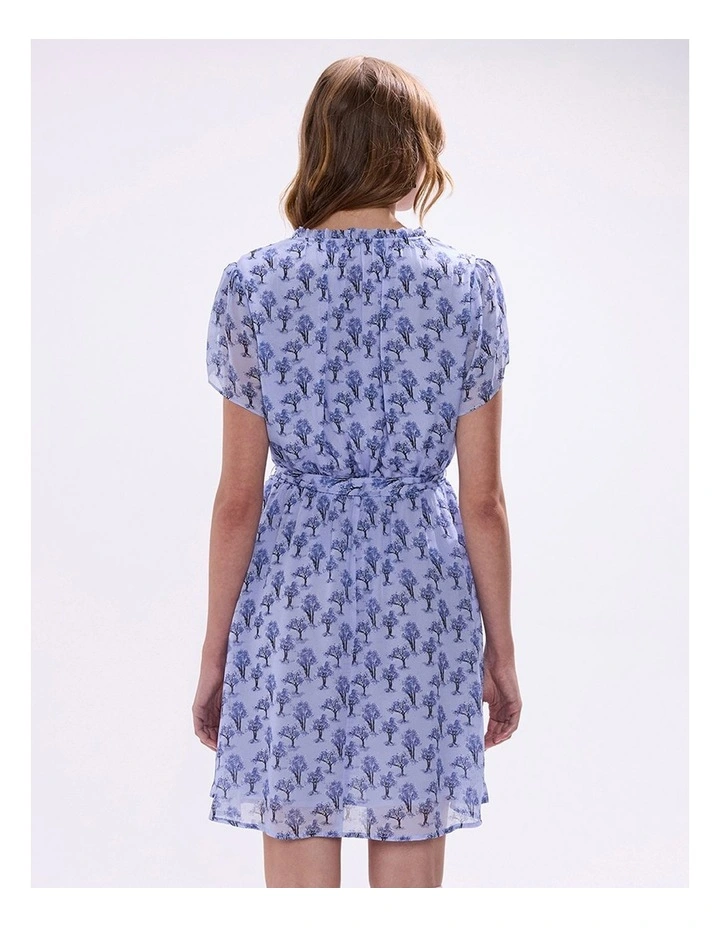 Take On Tree Mini Dress in Pearl Blue image 3