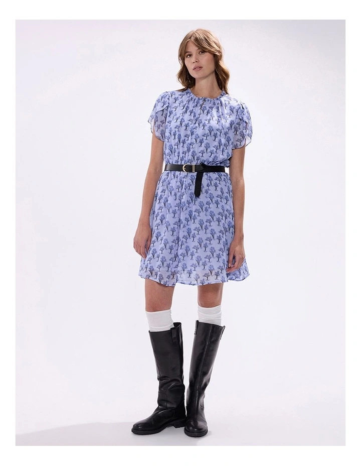 Take On Tree Mini Dress in Pearl Blue image 4
