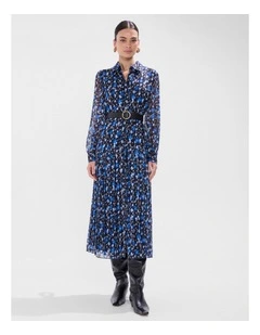 Chalk in The Clouds Dress in Blue Multi