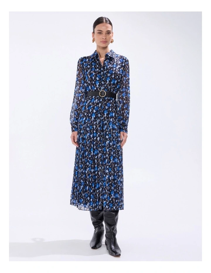 Chalk in The Clouds Dress in Blue Multi image 1