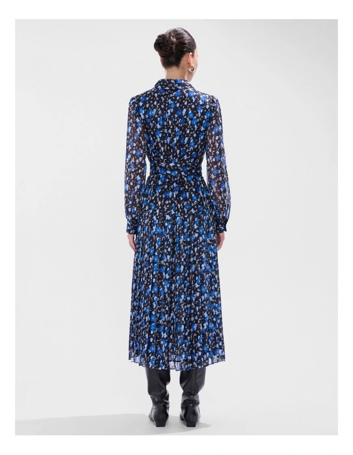 Chalk in The Clouds Dress in Blue Multi image 3