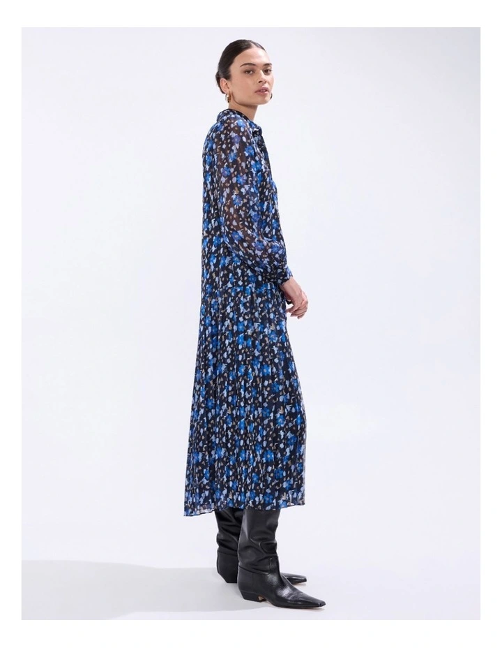 Chalk in The Clouds Dress in Blue Multi image 3