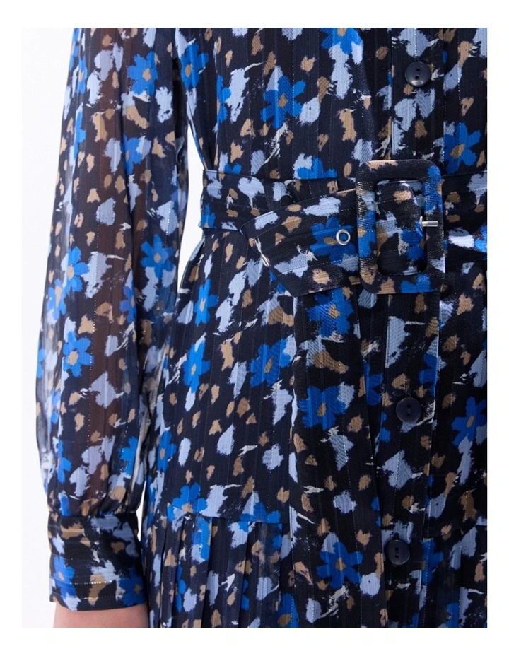 Chalk in The Clouds Dress in Blue Multi image 4