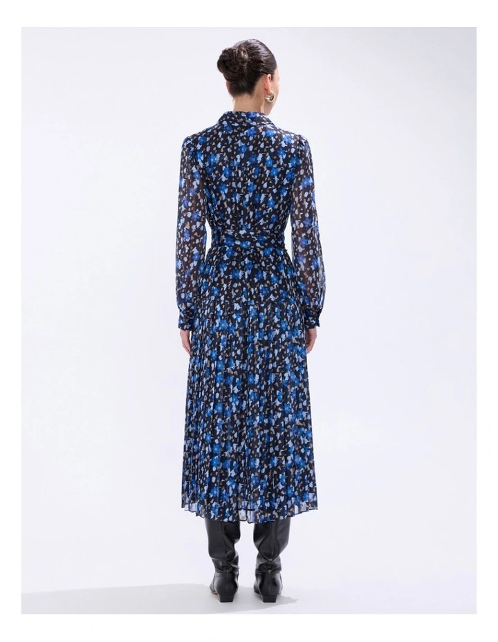 Chalk in The Clouds Dress in Blue Multi image 5