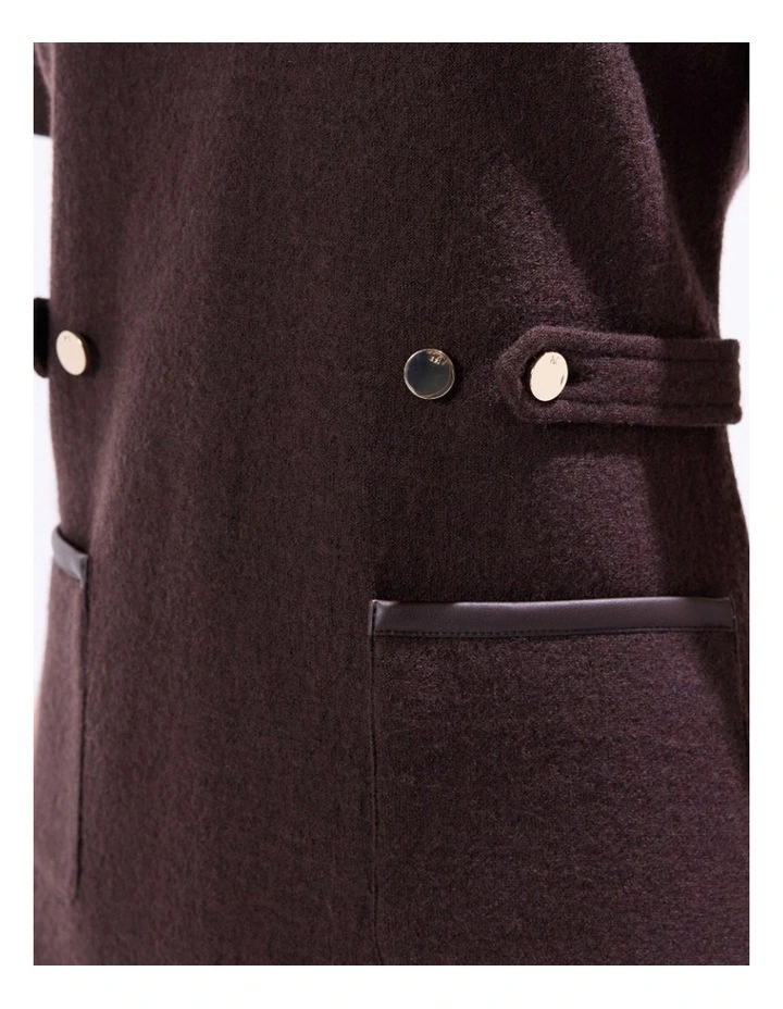 Ruth Felted Wool Dress in Espresso image 4
