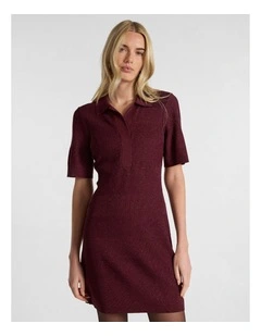 New York Minute Knit Dress in Ruby Port