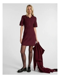 New York Minute Knit Dress in Ruby Port