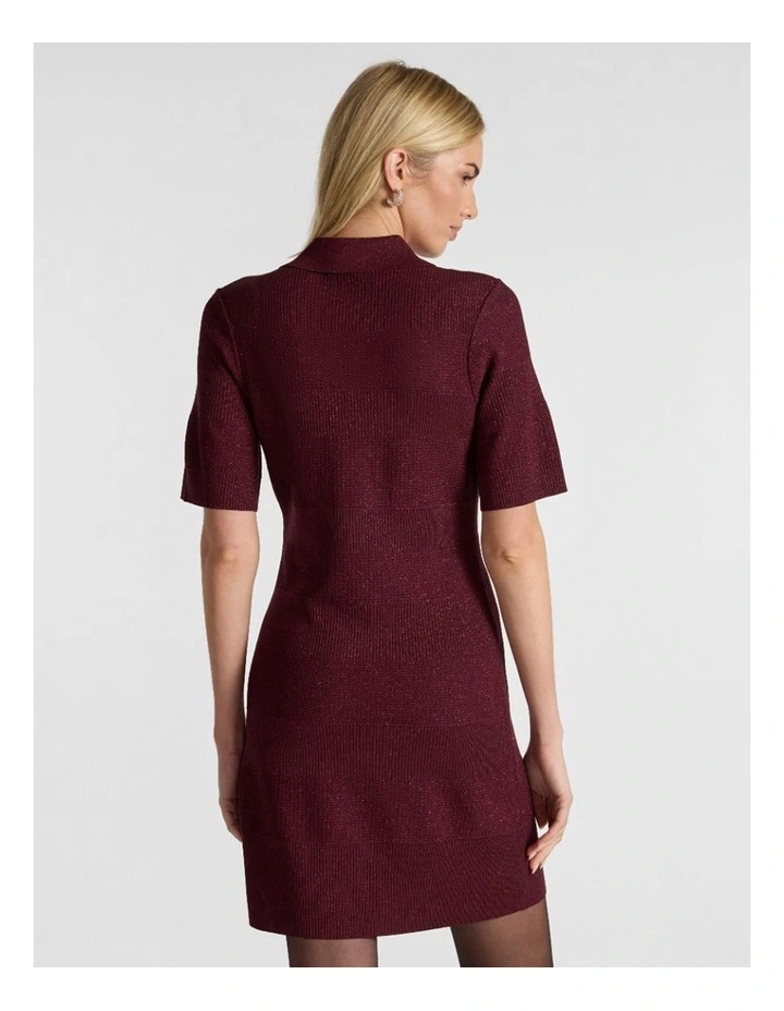 New York Minute Knit Dress in Ruby Port image 3