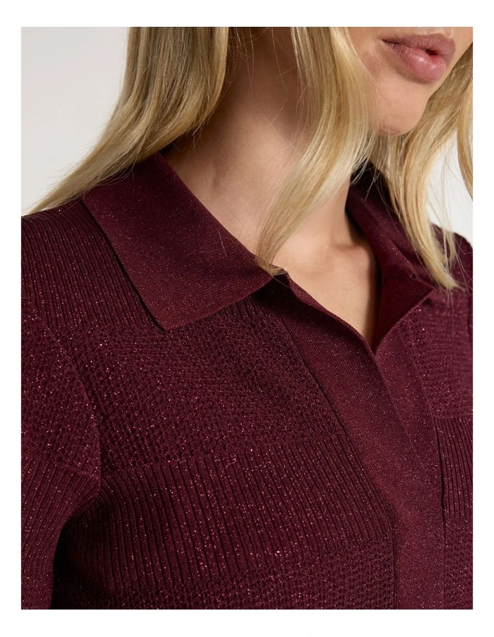 New York Minute Knit Dress in Ruby Port image 3