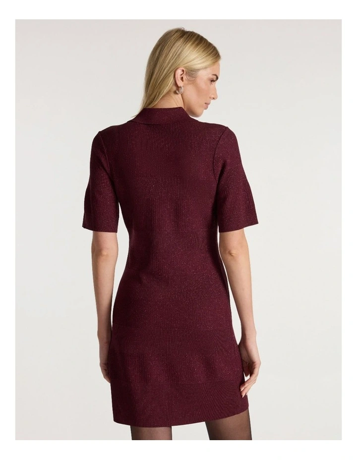 New York Minute Knit Dress in Ruby Port image 4