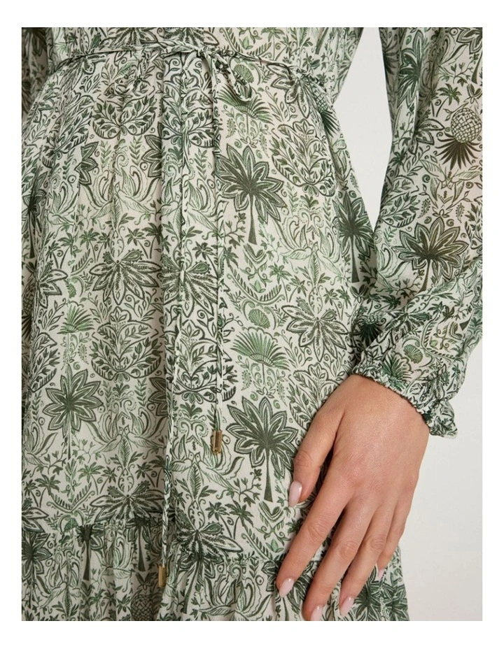 Holiday in The Sun Dress in Khaki Multi image 3