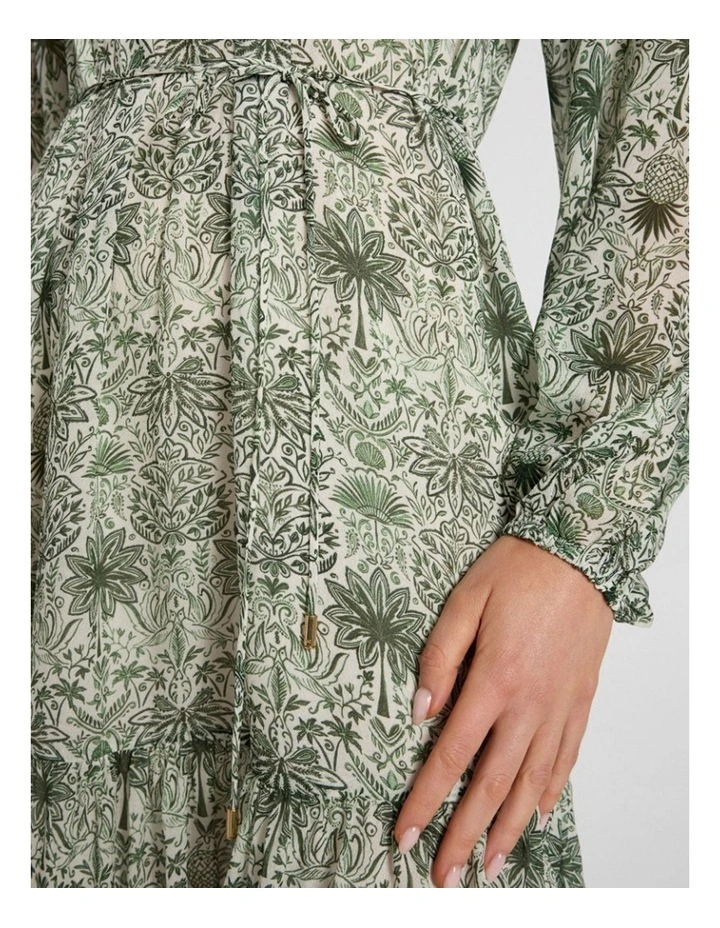 Holiday in The Sun Dress in Khaki Multi image 4