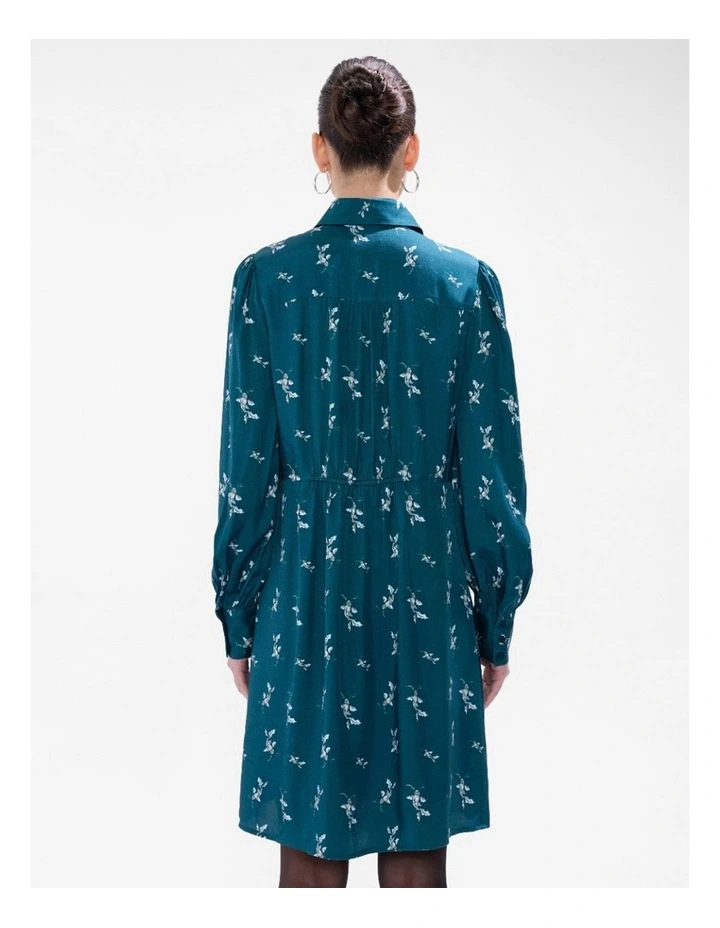 About A Koi Mini Dress in Teal Multi image 3