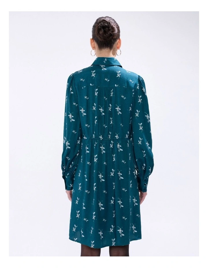 About A Koi Mini Dress in Teal Multi image 4