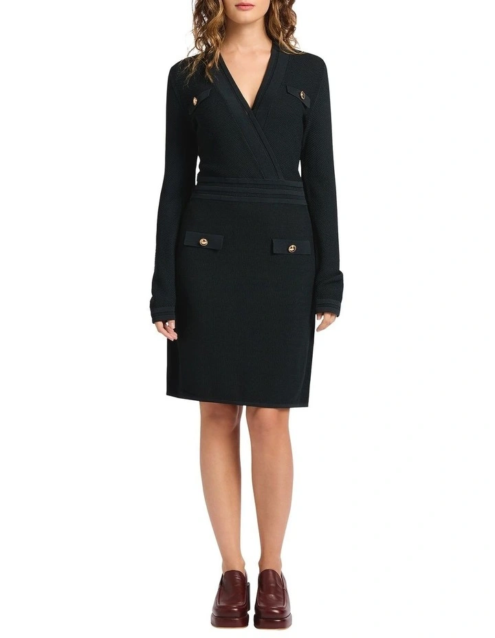 Unlock It Knit Dress in Deep Pine image 1