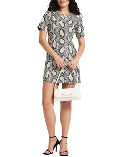 Indy Leather Mini Dress in Snake