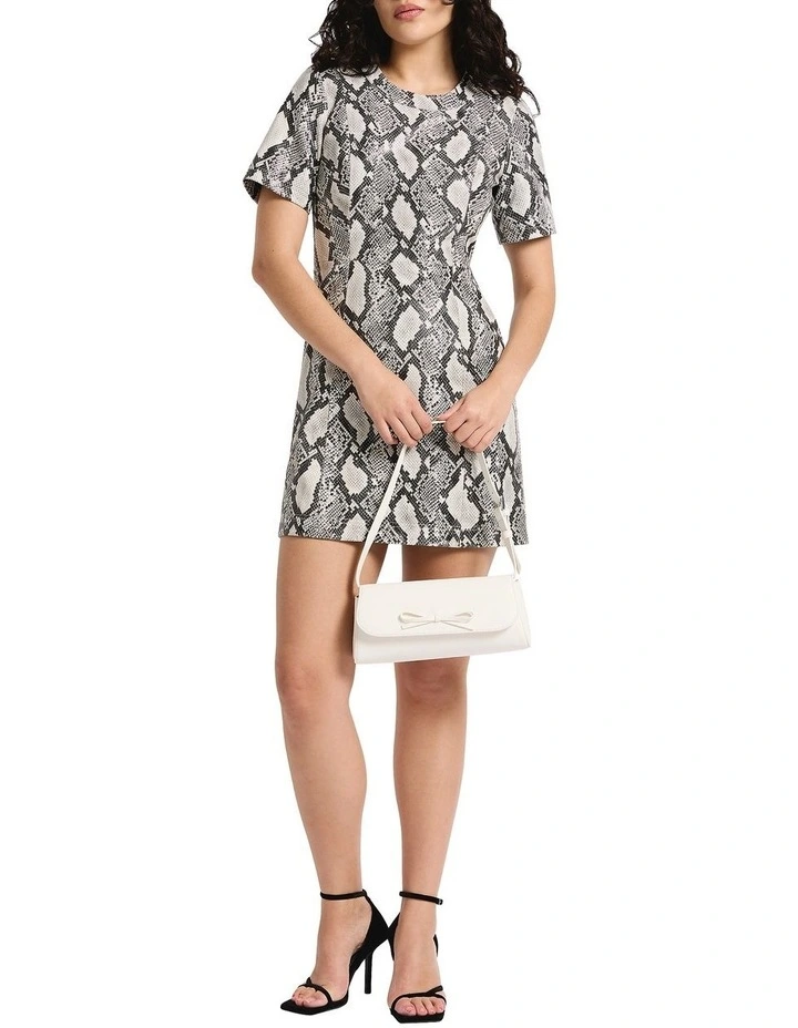 Indy Leather Mini Dress in Snake image 1