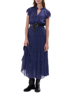 Empire Of Spots Dress in Midnight Multi