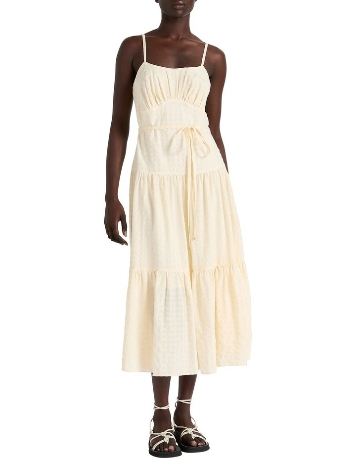 Fiesta Midi Dress in Cream image 1