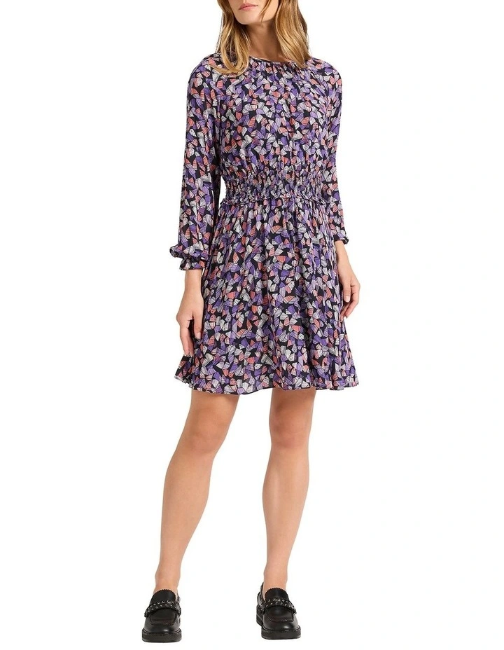 Charlie's Angles Dress in Navy Multi image 3