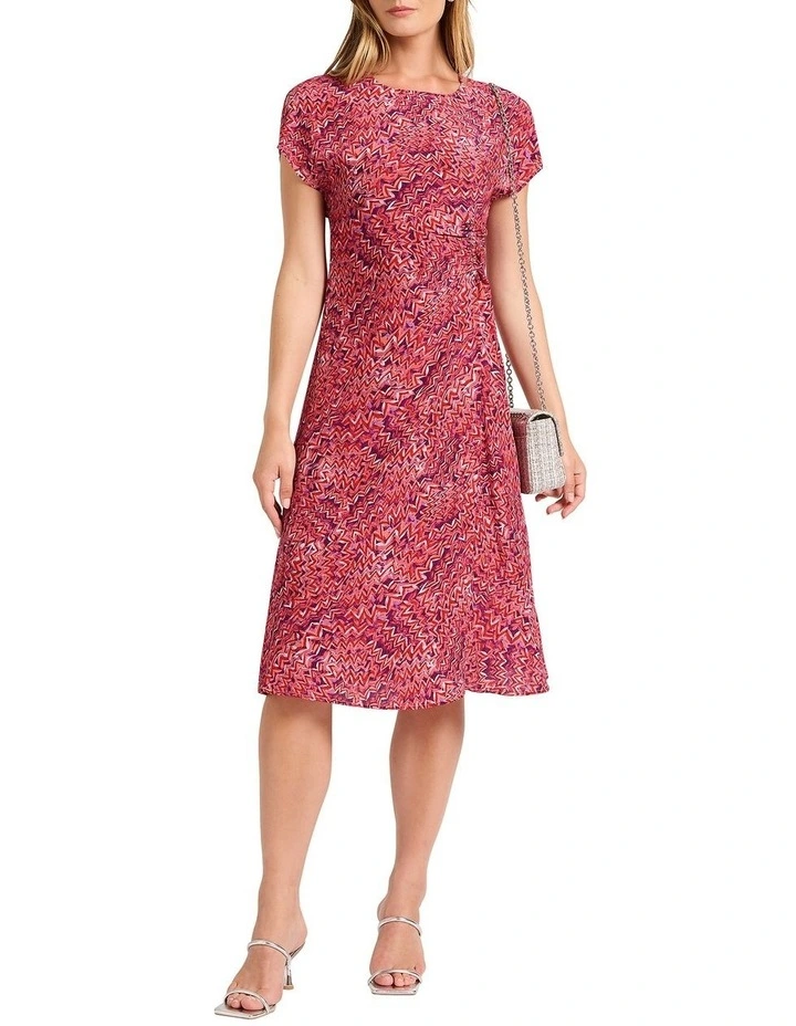 Get Ziggy With It Dress in Pink Multi image 1