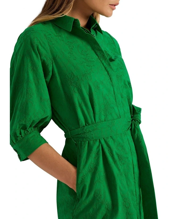 Between Us Shirt Dress in Apple image 4
