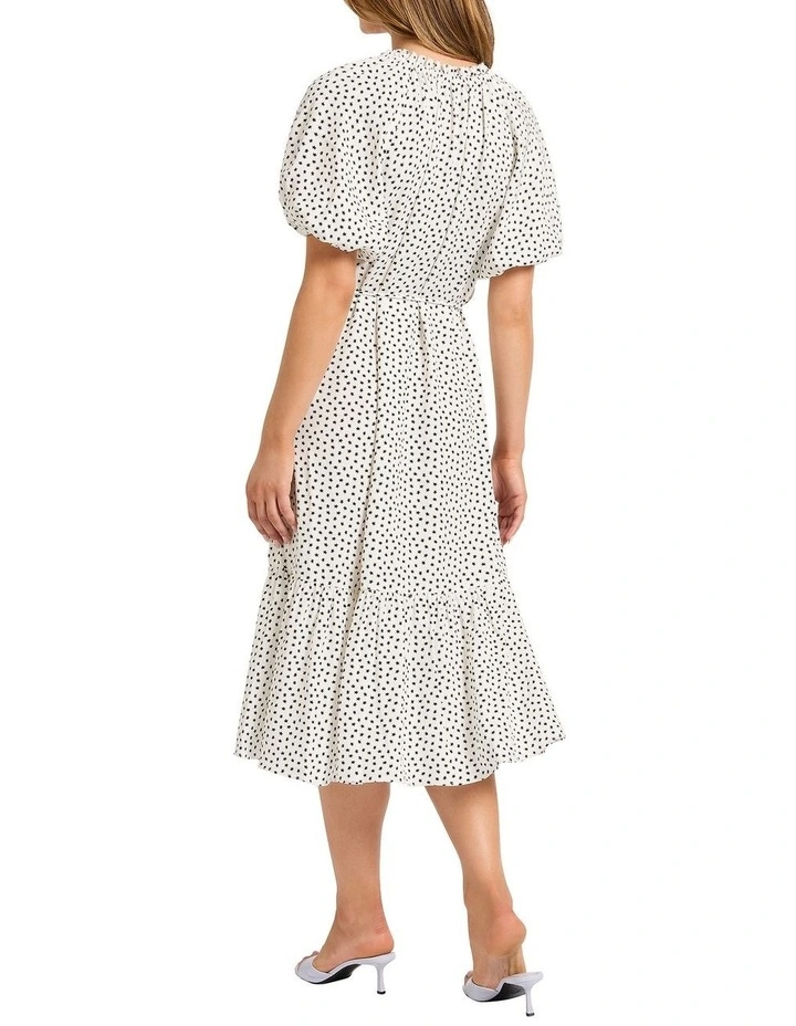 Star Star Away Midi Dress in White Multi image 2