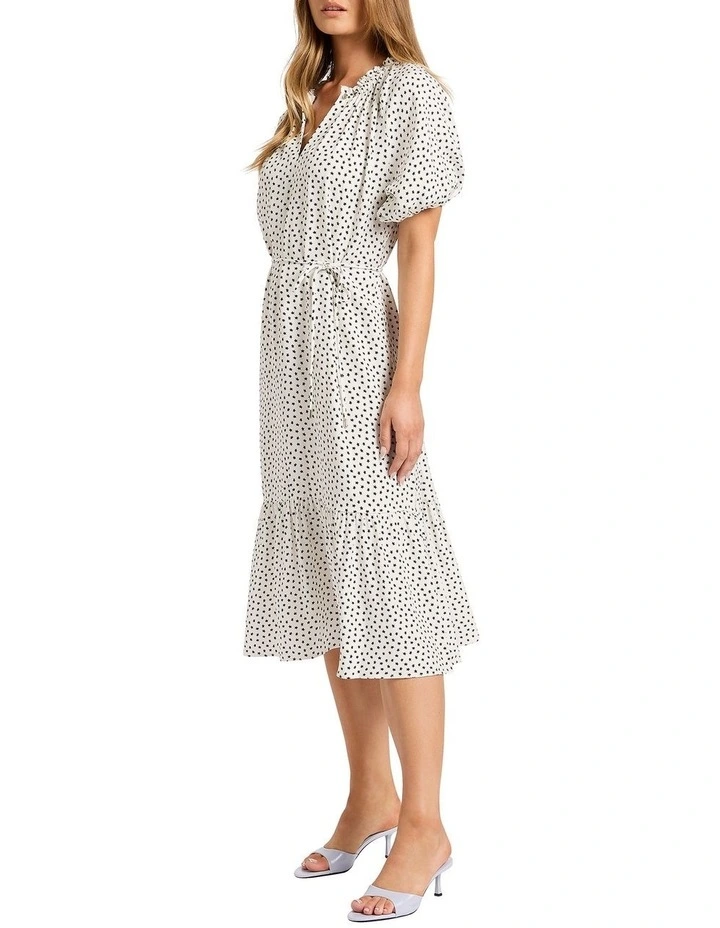 Star Star Away Midi Dress in White Multi image 3