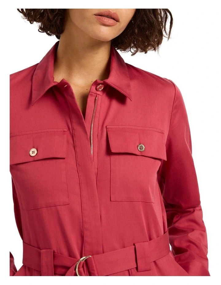 Caitlyn Longline Shirt Dress in Fearless image 2