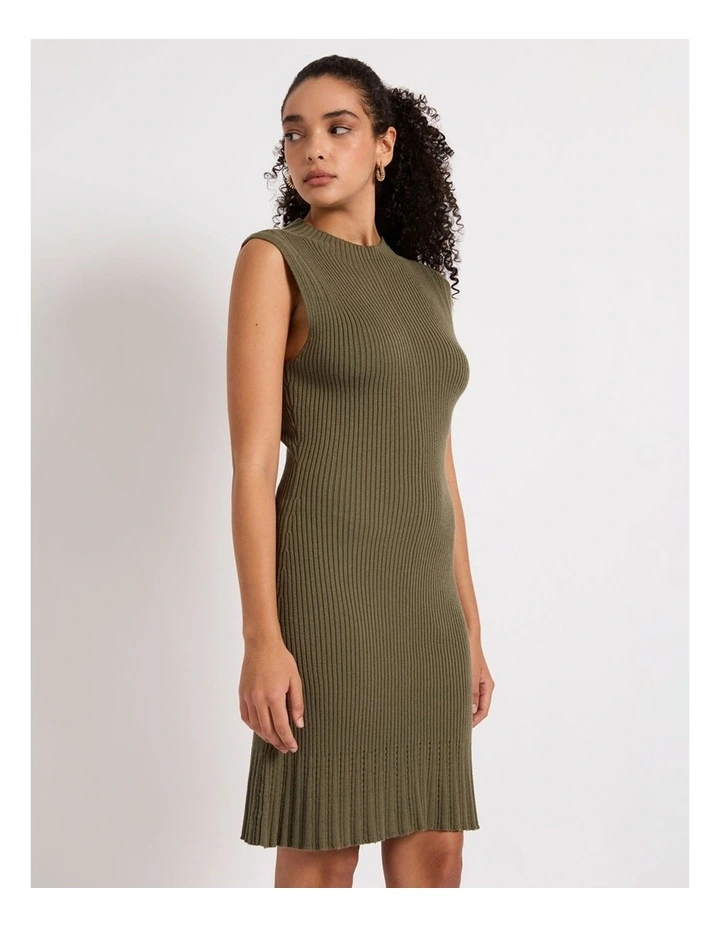 Wind It Up Knit Dress in Tea Leaf image 2
