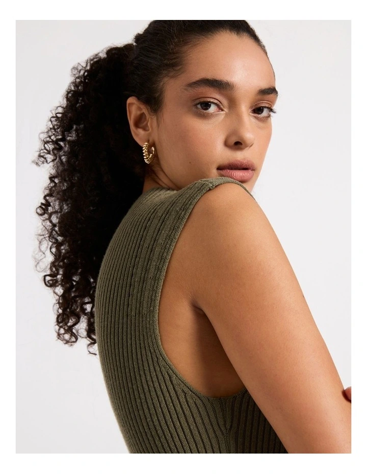 Wind It Up Knit Dress in Tea Leaf image 4