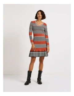 Stella Stripe Knit Dress in Dawn Stripe
