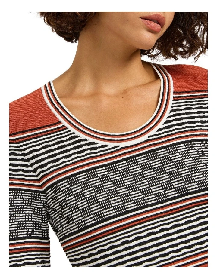 Stella Stripe Knit Dress in Dawn Stripe image 2