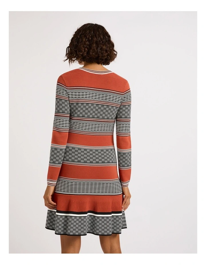 Stella Stripe Knit Dress in Dawn Stripe image 3