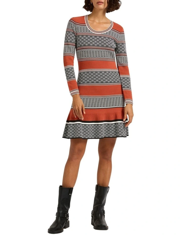 Stella Stripe Knit Dress in Dawn Stripe image 3