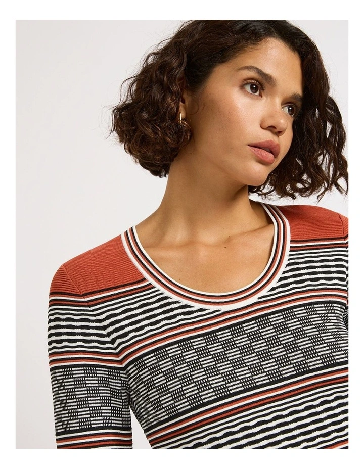 Stella Stripe Knit Dress in Dawn Stripe image 4