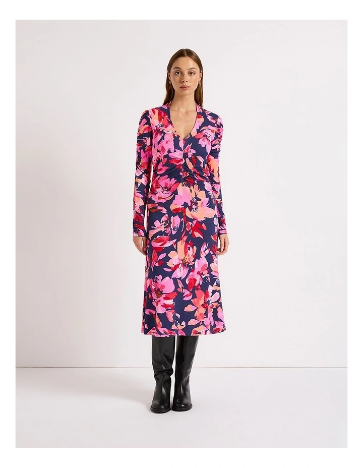 I Pink He Knows Jersey Dress in Pink Multi image 1