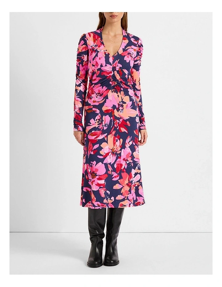 I Pink He Knows Jersey Dress in Pink Multi image 1