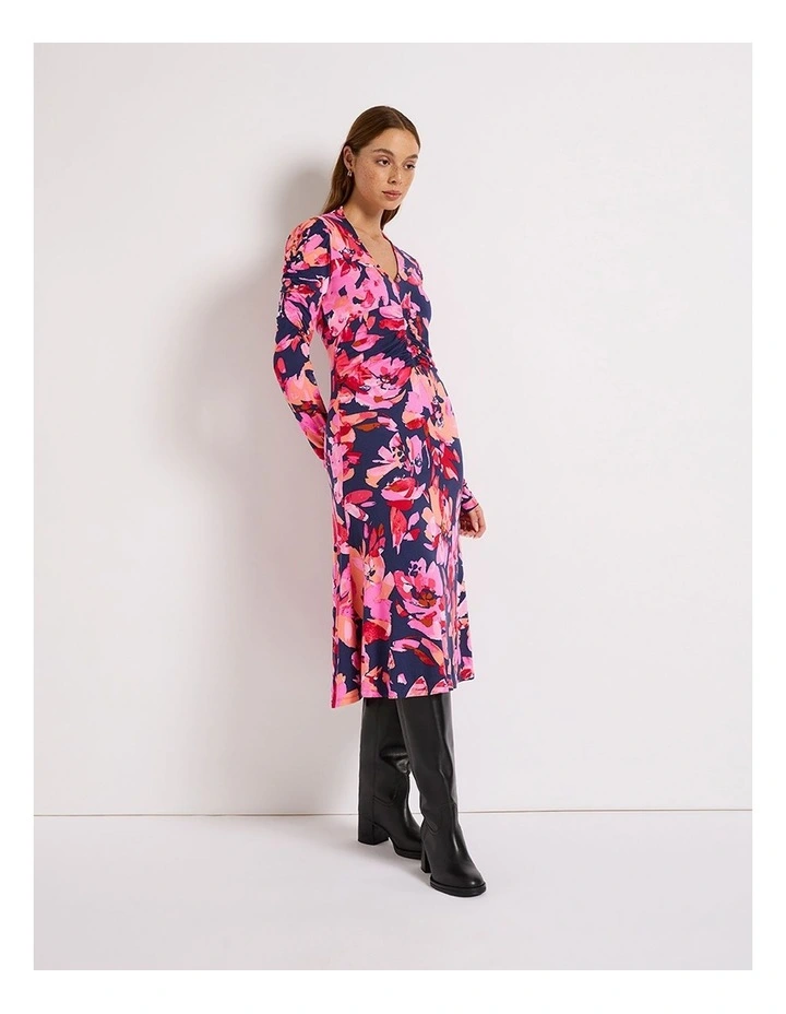 I Pink He Knows Jersey Dress in Pink Multi image 2