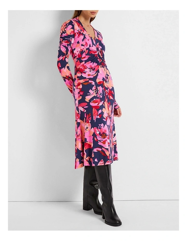 I Pink He Knows Jersey Dress in Pink Multi image 2