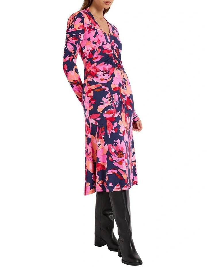 I Pink He Knows Jersey Dress in Pink Multi image 2