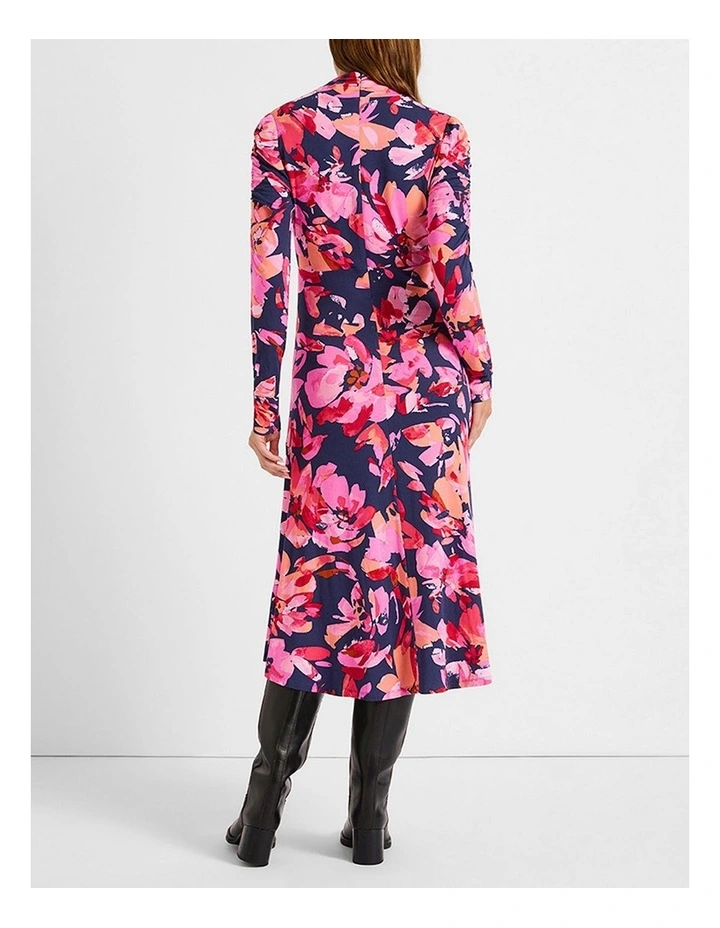 I Pink He Knows Jersey Dress in Pink Multi image 3