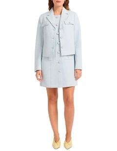 Sussex Tweed Mini Dress in Periwinkle