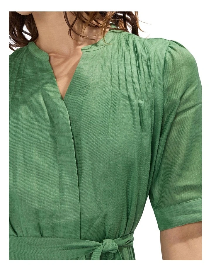 Paddington Ruffle Mini Dress in Cactus Green image 2